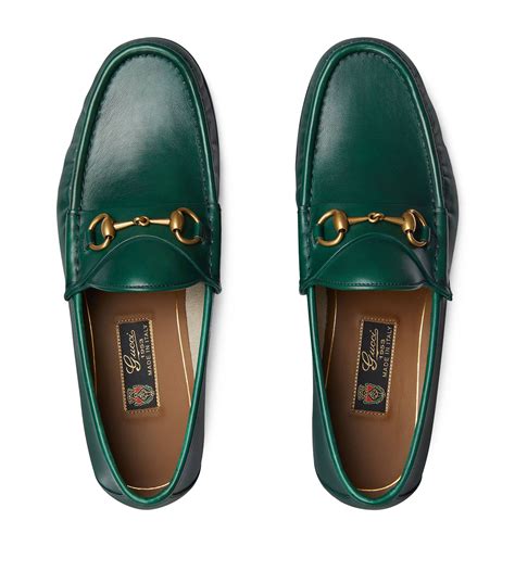 gucci horsebit loafers green|Gucci 1953 horsebit loafer men's.